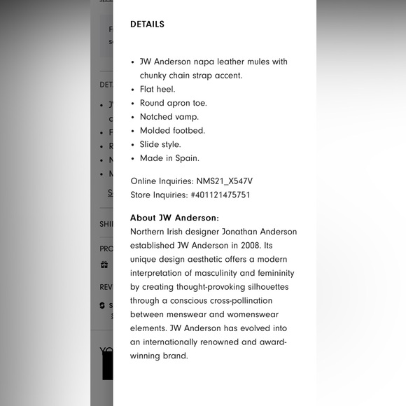 JW ANDERSON BLACK CHUNKY NAPA CHAIN SLIDE MULES SZ 36 - Picture 7 of 7